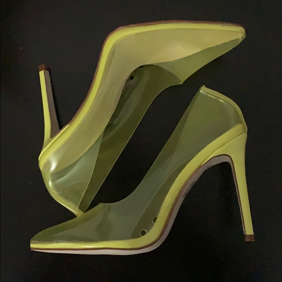 Neon Yellow Heels - Picture 2 of 2